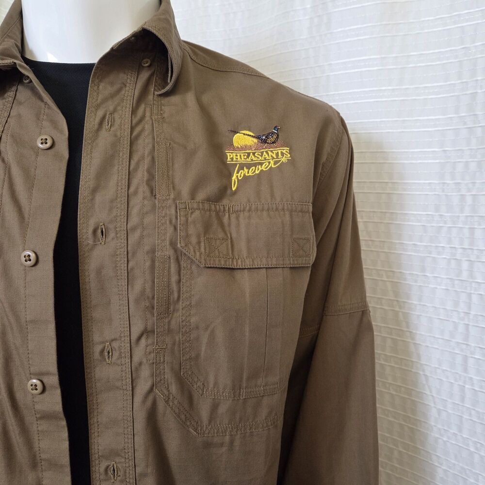 5.11 Tactical Shirt Taclite Pro Men's M Button Outdoor Vented Tundra 72175 - Picture 6 of 10
